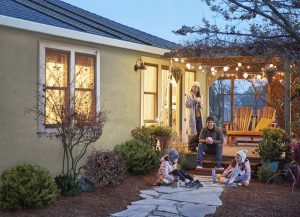 timberline solar shingles at night